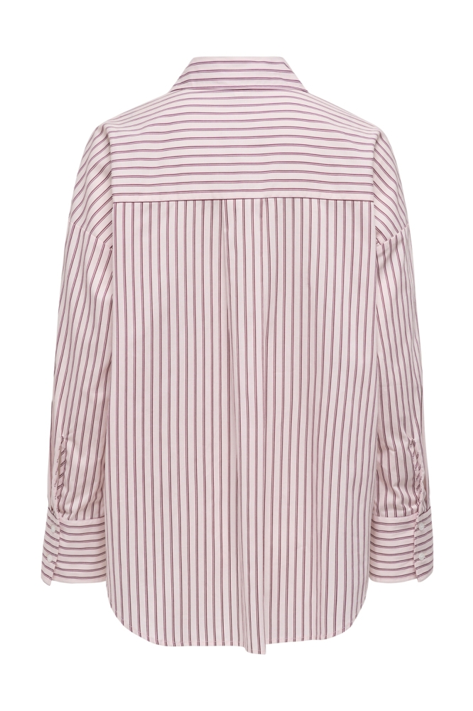 ONLOREGON NANO LS SHIRT WVN 15360468 FUCHSIA PINK/BORDEAUX